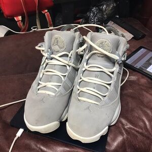 Air Jordan Gray and Cream Sneakers